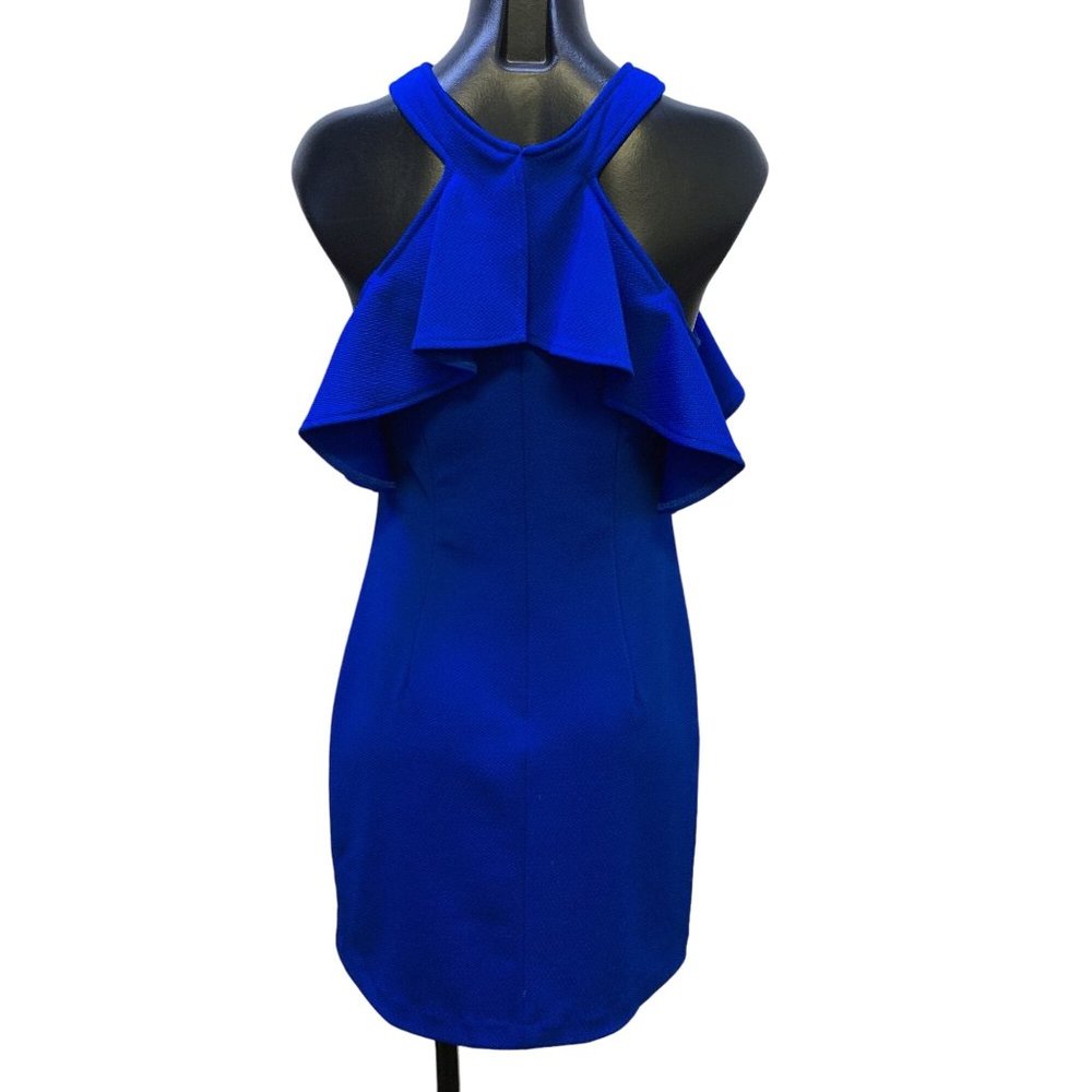 *Trina Turk Blue Off The Shoulder Dress Size 6 - Picture 3 of 4